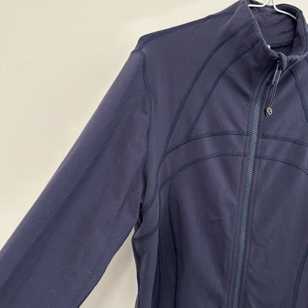 Lululemon Define Full Zip Mock Neck Long Sleeve Jacket Navy Women's 12 - Picture 5 of 16